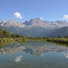 Wuhnleger Weiher mit dem Rosengarten - nähe Tiers in Südtirol