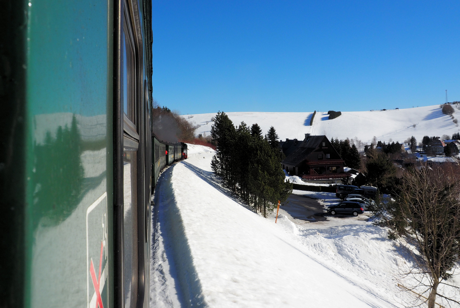 Wunderbar durch die Winterlandschaft dampfen....