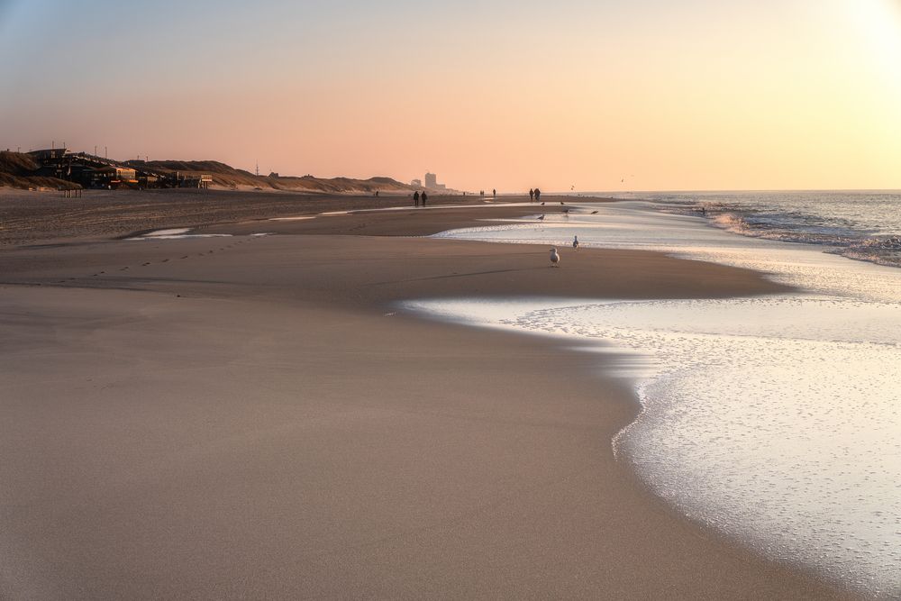 WUNDERSCHÖNE ABENDSTIMMUNG AM STRAND VON WENNINGSTEDT - SYLT FEBRUAR 2018