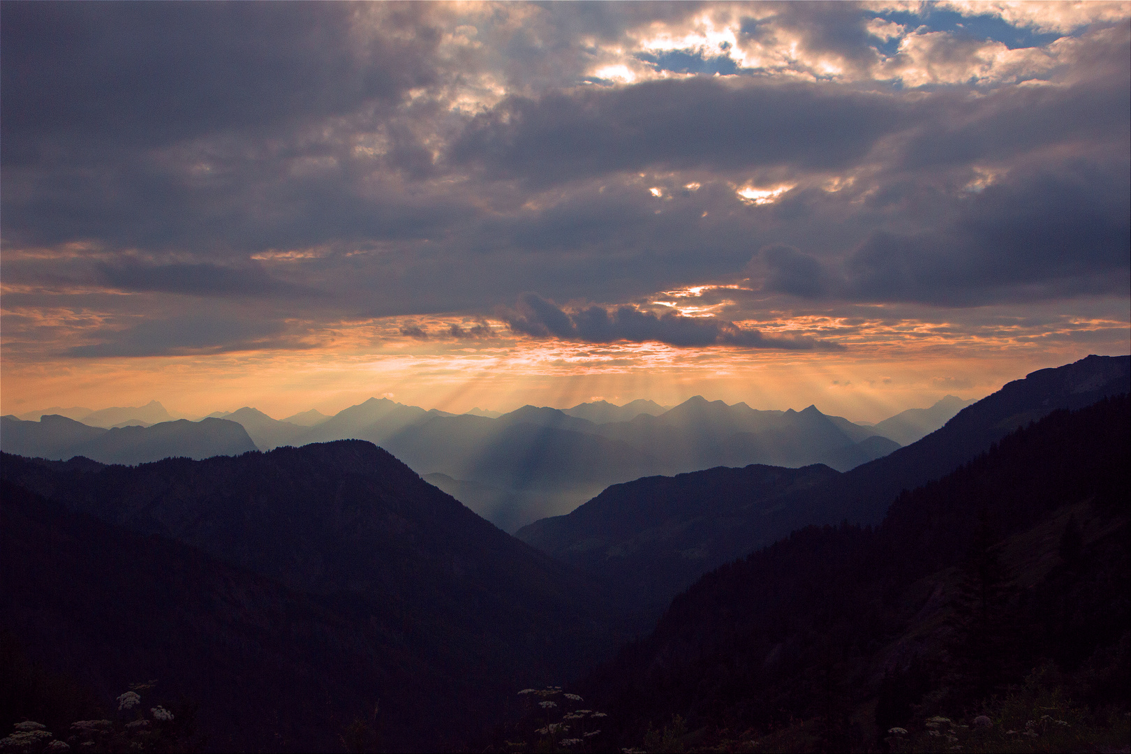 Wunderschöne Abendstimmung in dem Wilden Kaiser Gebiet