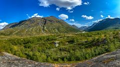 Wunderschöne Bergregion in Norwegen.