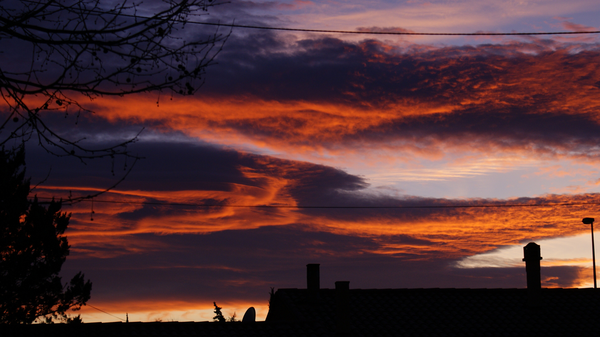 wunderschöner abendhimmel