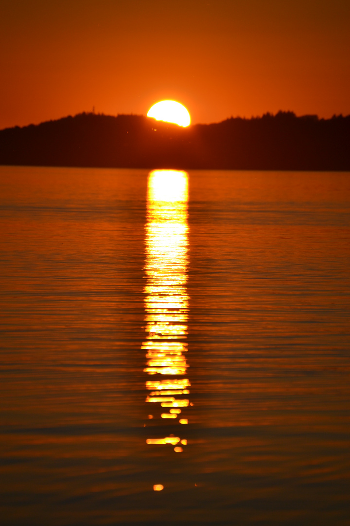 Wunderschöner Sonnenuntergang - am Chiemsee