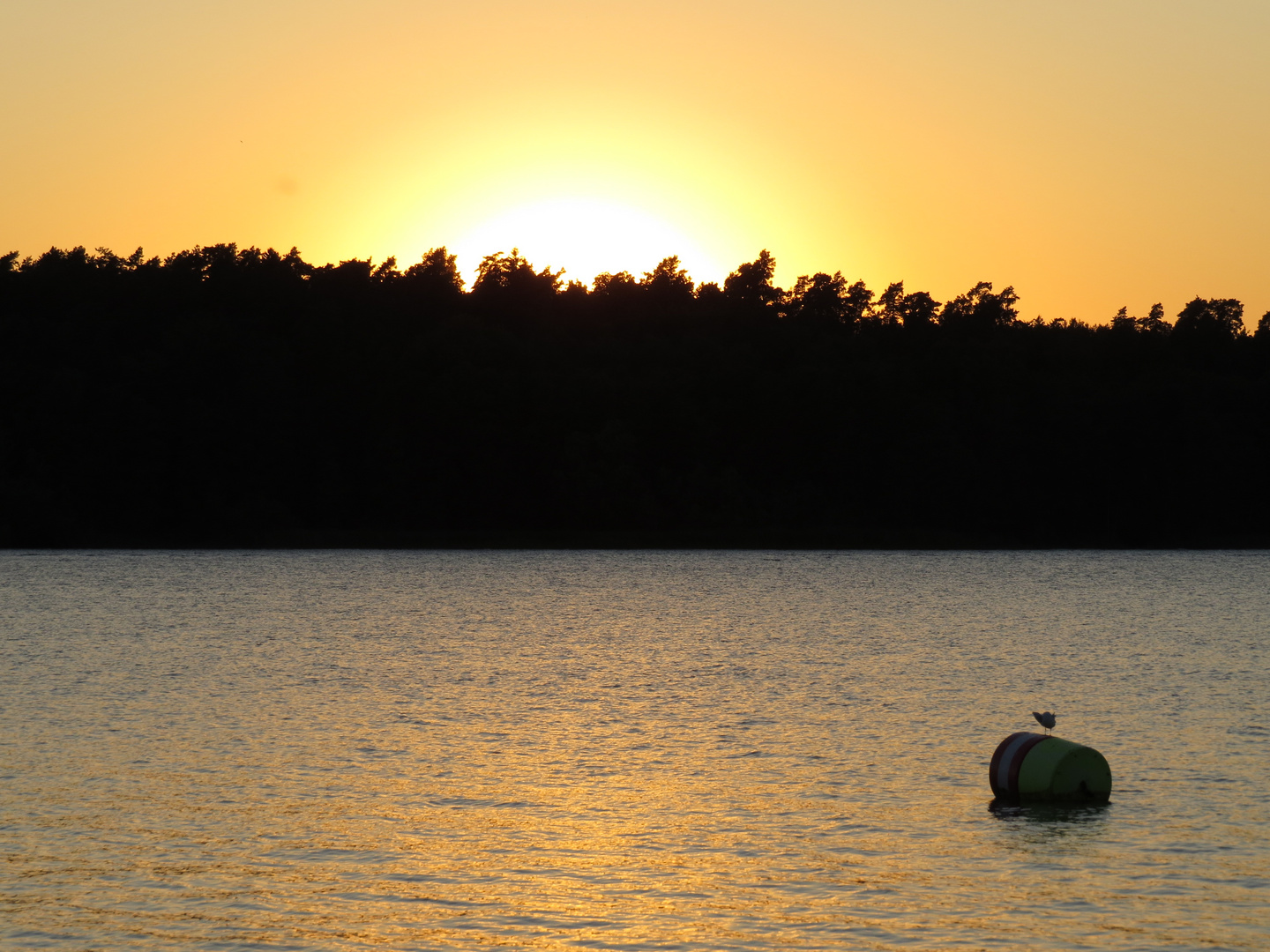 Wunderschöner Sonnenuntergang am Wasser [Waren, Müritz]