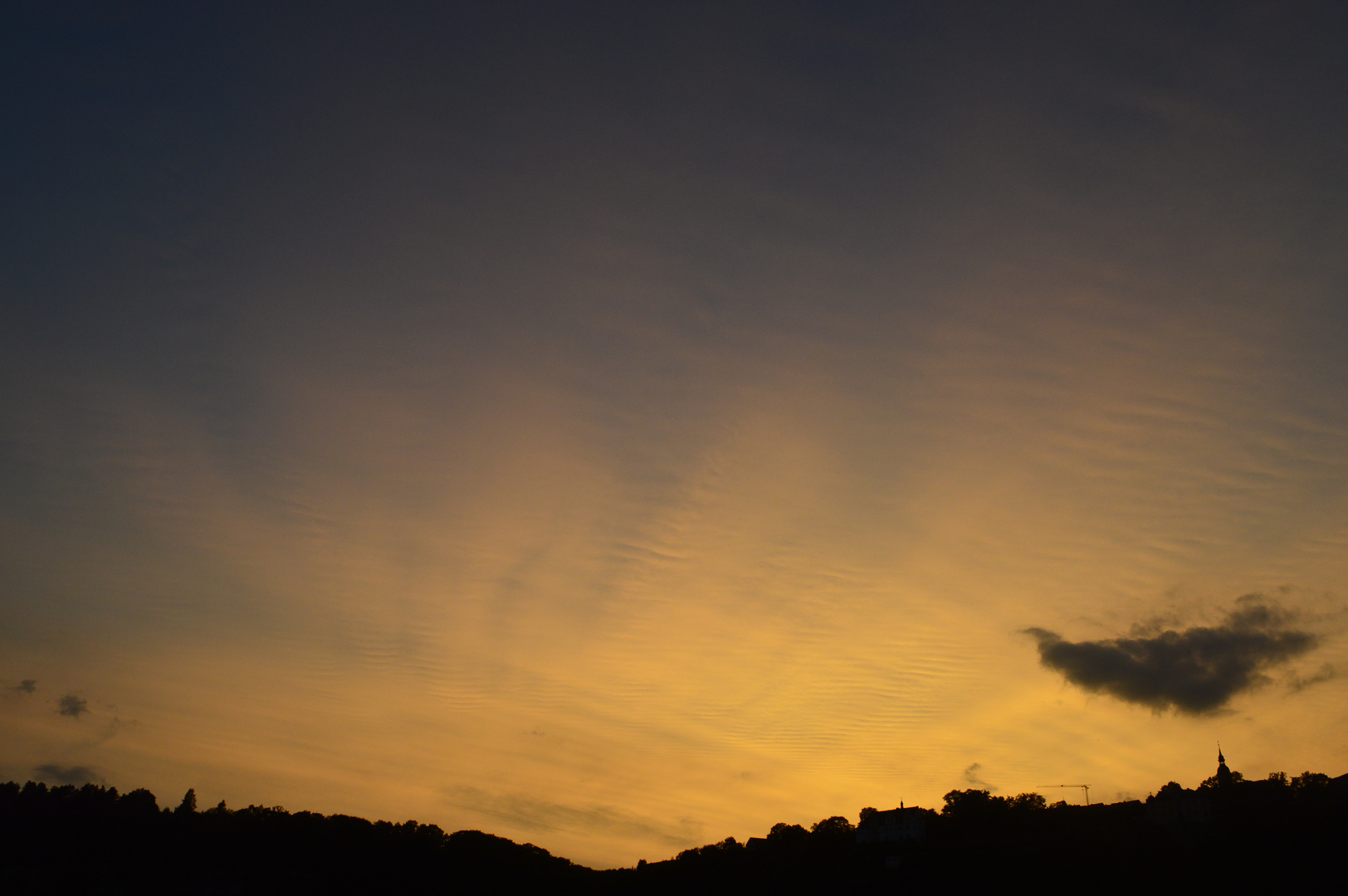 Wunderschöner Sonnenuntergang über den Dornburger Schlössern