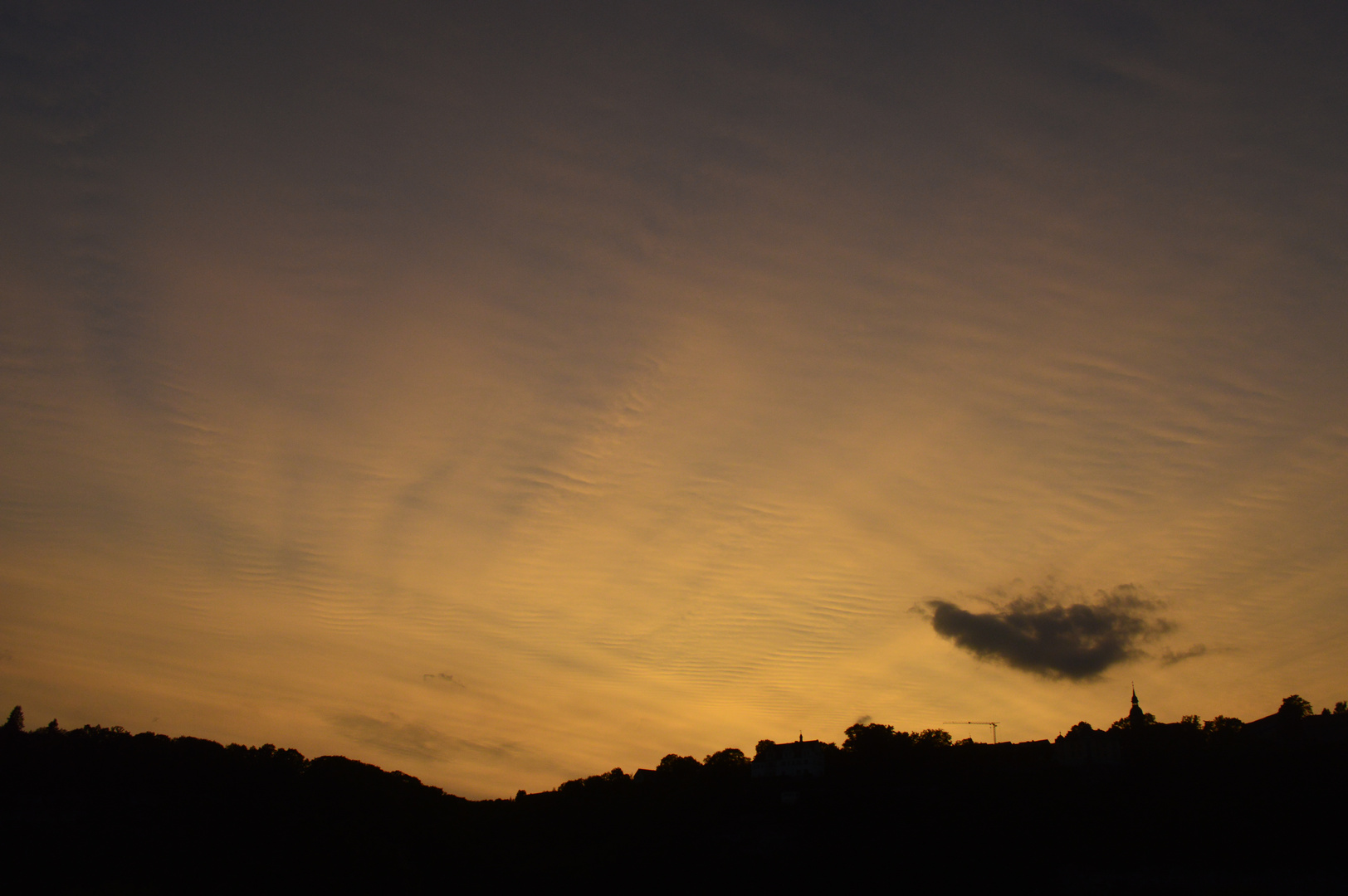 Wunderschöner Sonnenuntergang über den Dornburger Schlössern