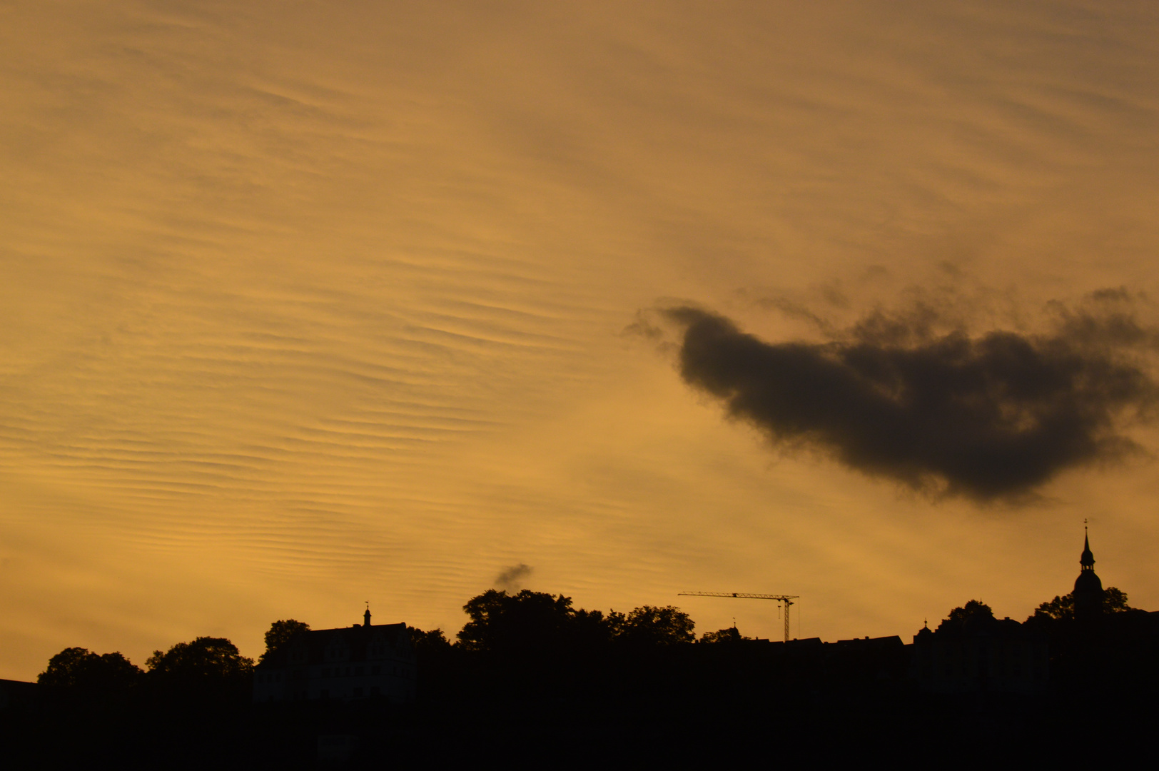 Wunderschöner Sonnenuntergang über den Dornburger Schlössern