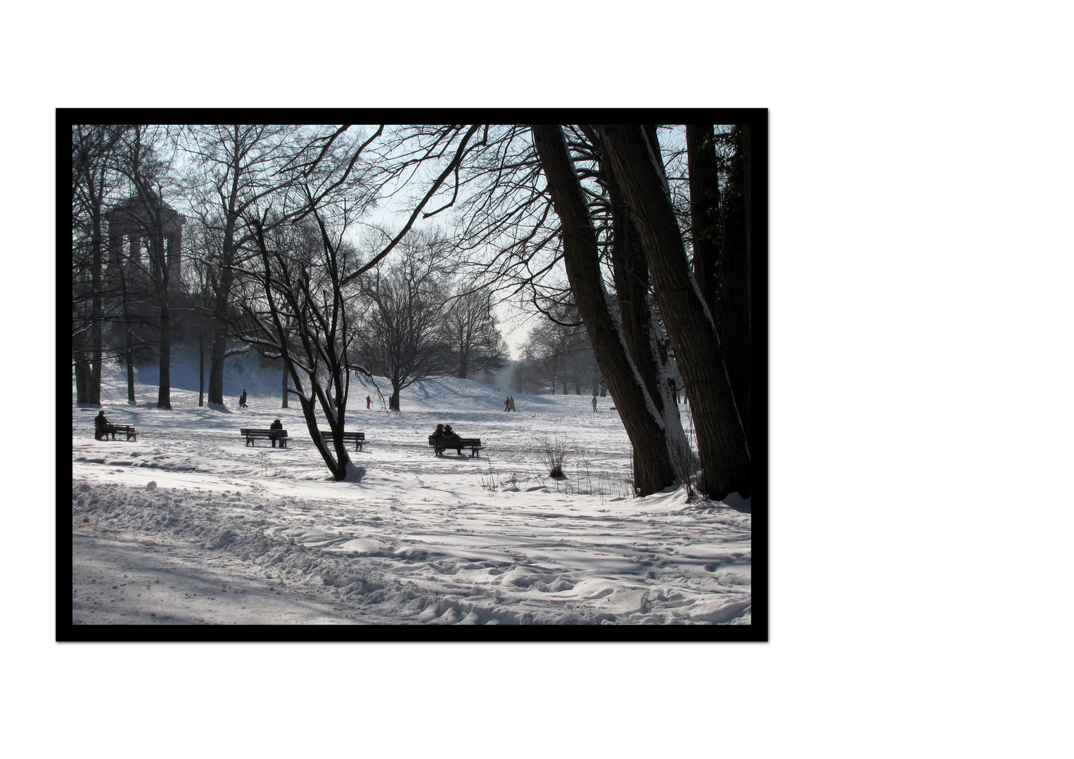 Wunderschöner Wintertag im englischen Garten.