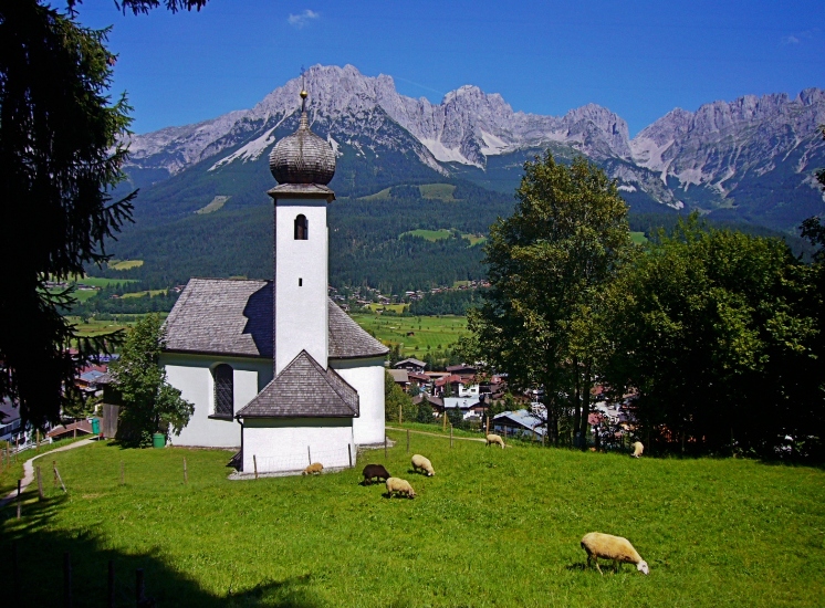 Wunderschönes Ellmau: Blick von der Marienkapelle