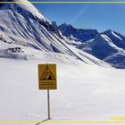 Wundervolle Alpenlandschaft doch Achtung: Hier endet das gesicherte Skigebiet!!!