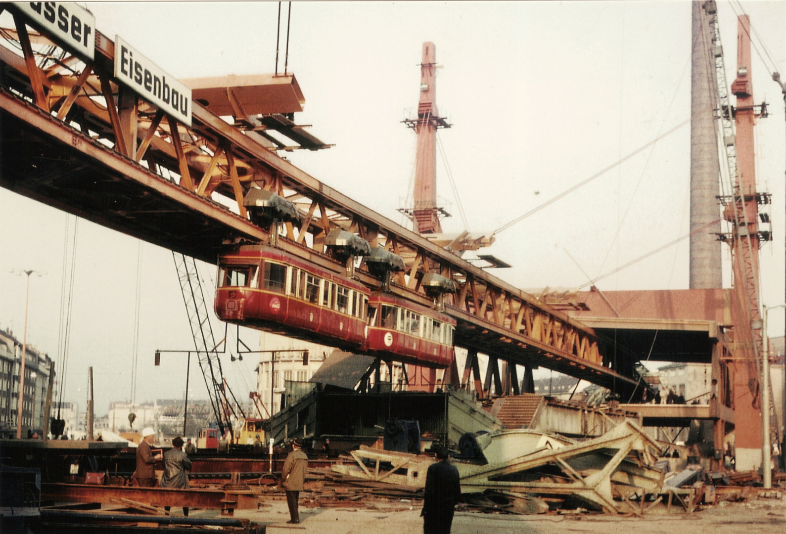 WUPPERTAL 1967 - ALTER MARKT- PYLONE NEUBAU