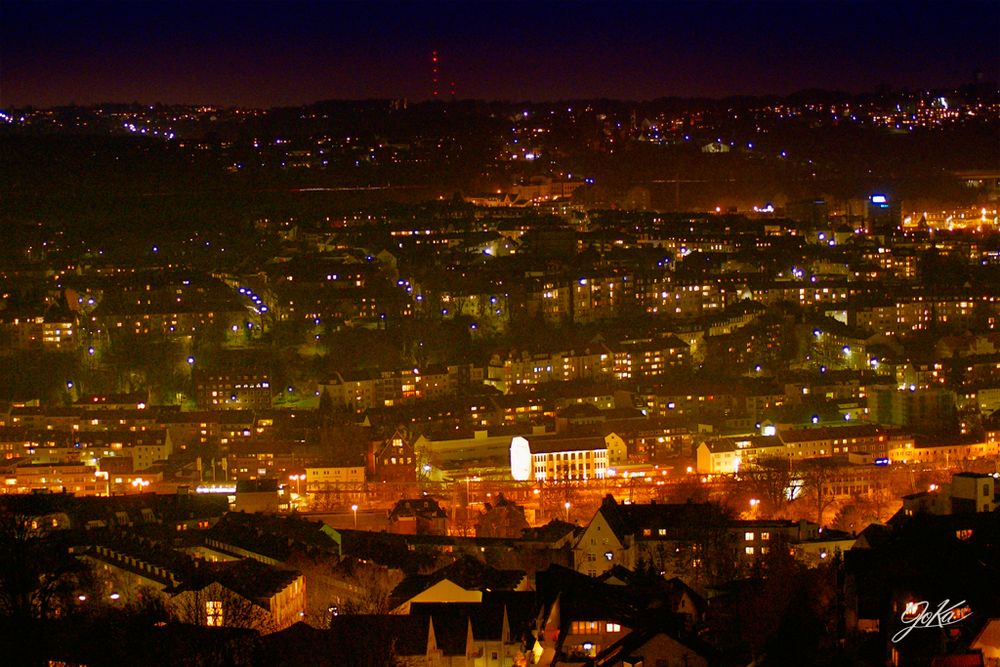 Wuppertal bei Nacht