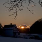 Wuppertal Schöller Sonnenuntergang im März 2010