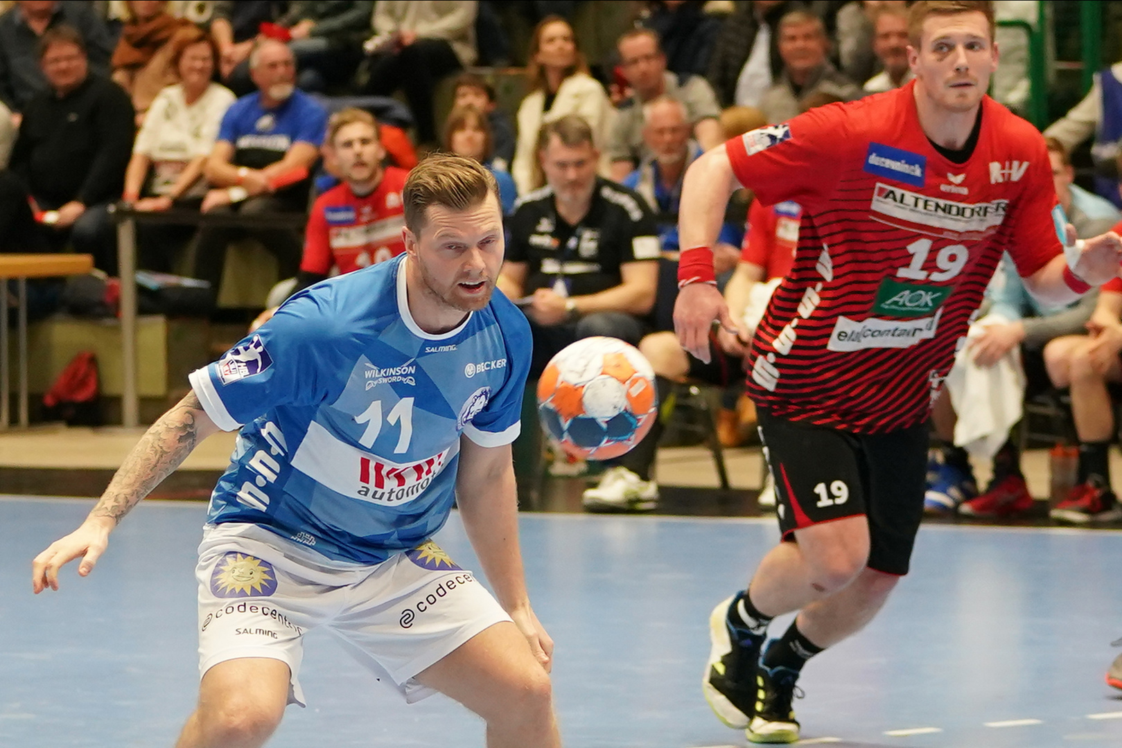 Wuppertal, Uni Halle, 1. Handball Bundesliga, BHC vs. HSG Nordhorn-Lingen, 29.12.2019.