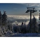 Wurmberg / Harz " die Seilbahn, und der Blick ins Tal....