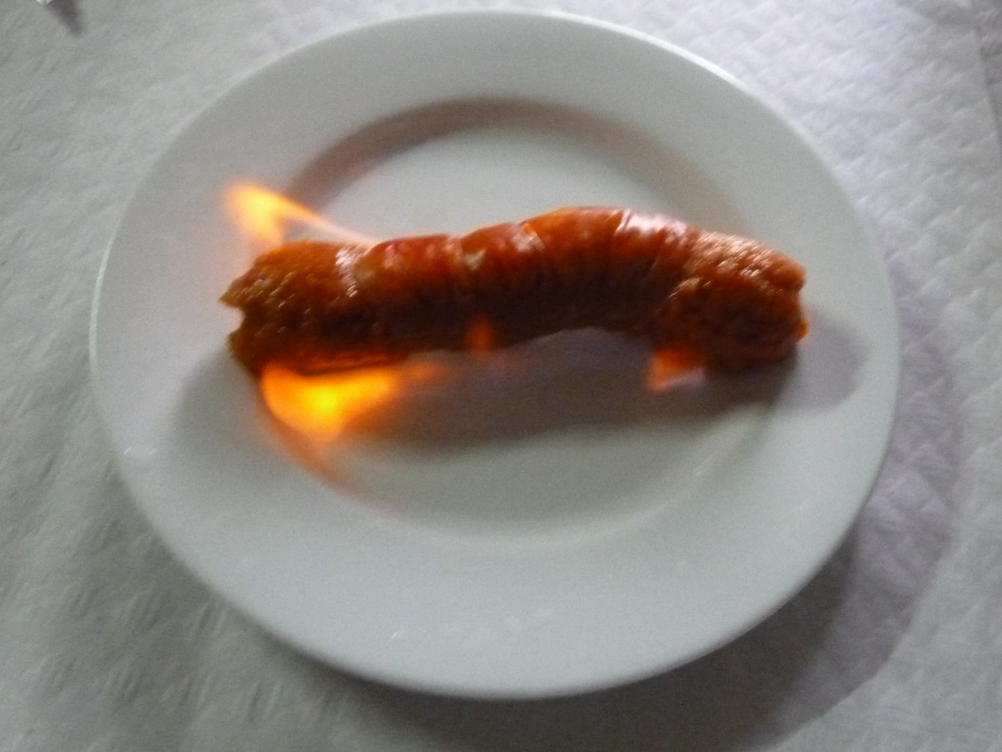 Wurst in Flammen...