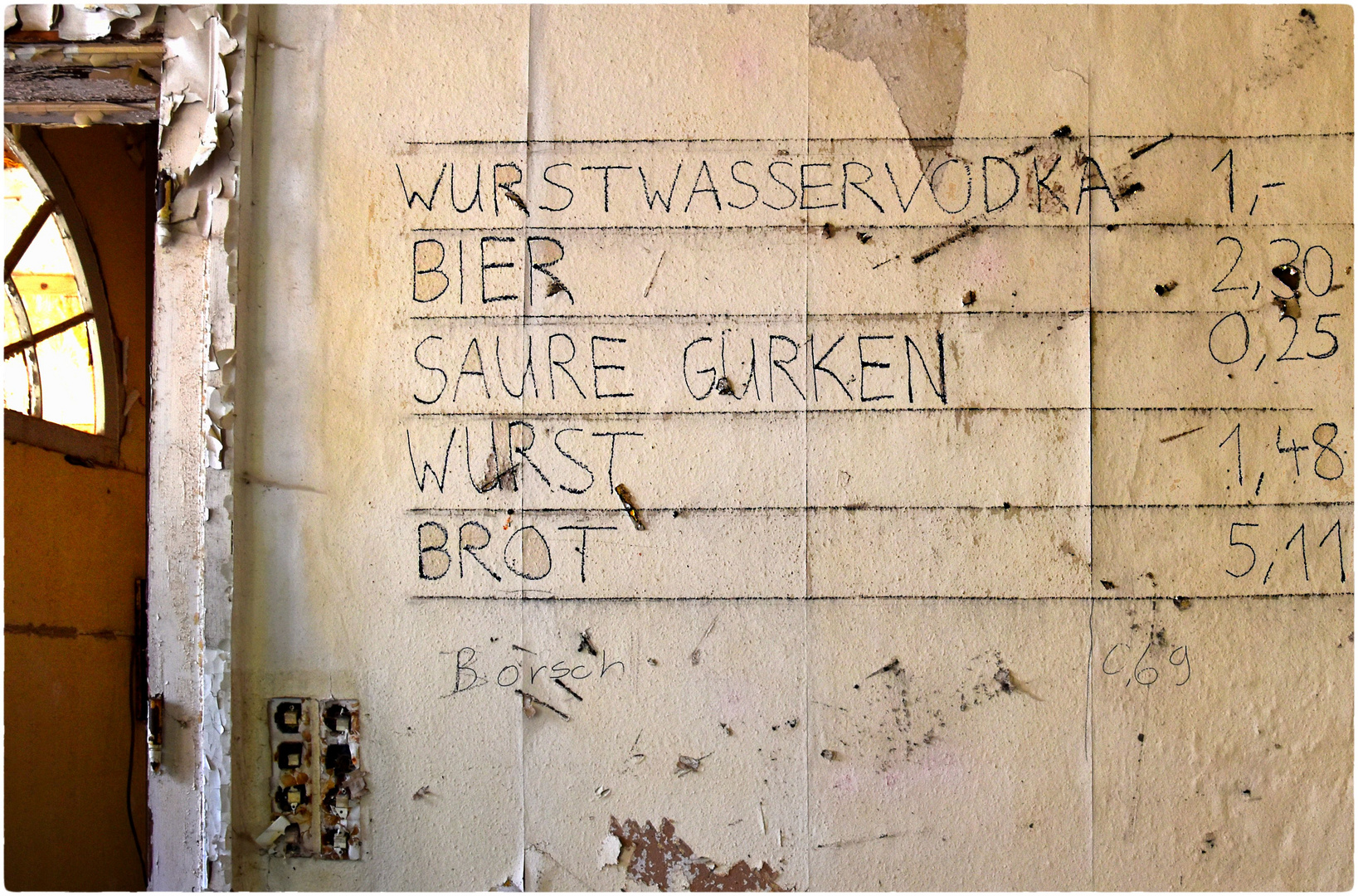 WURSTWASSERVODKA    1.-