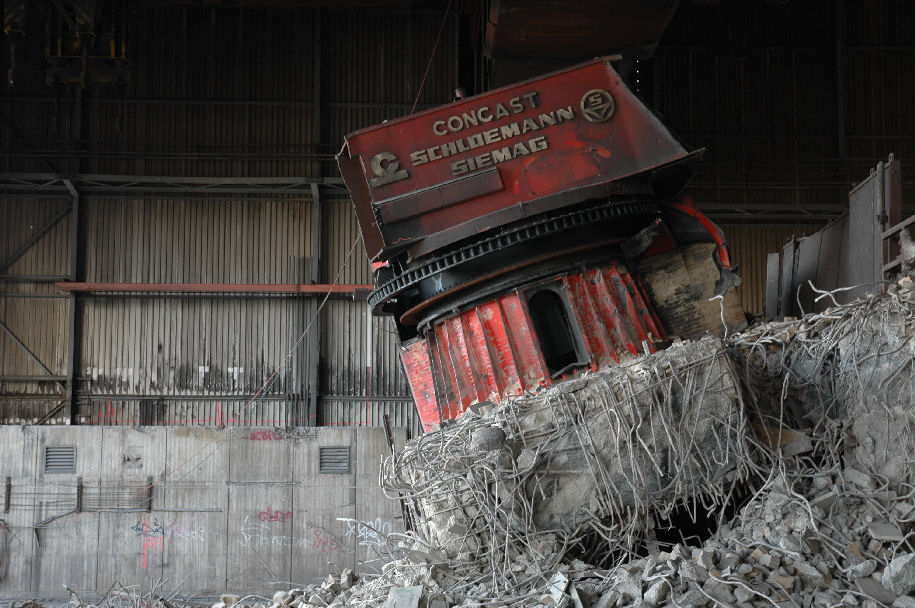 Wurzelbehandlung am Pfannendrehturm im ehemaligen Stahlwerk Oberhausen