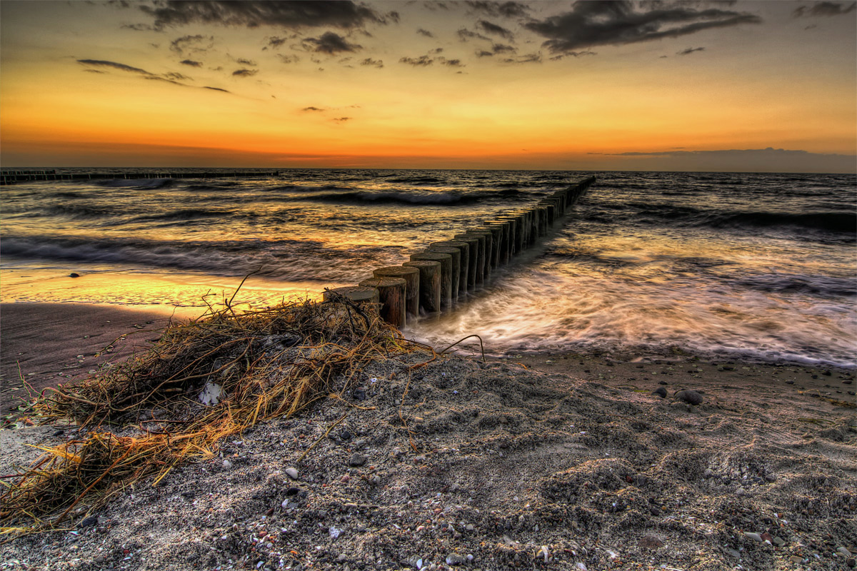 Wustrower Strand nach Sonnenuntergang