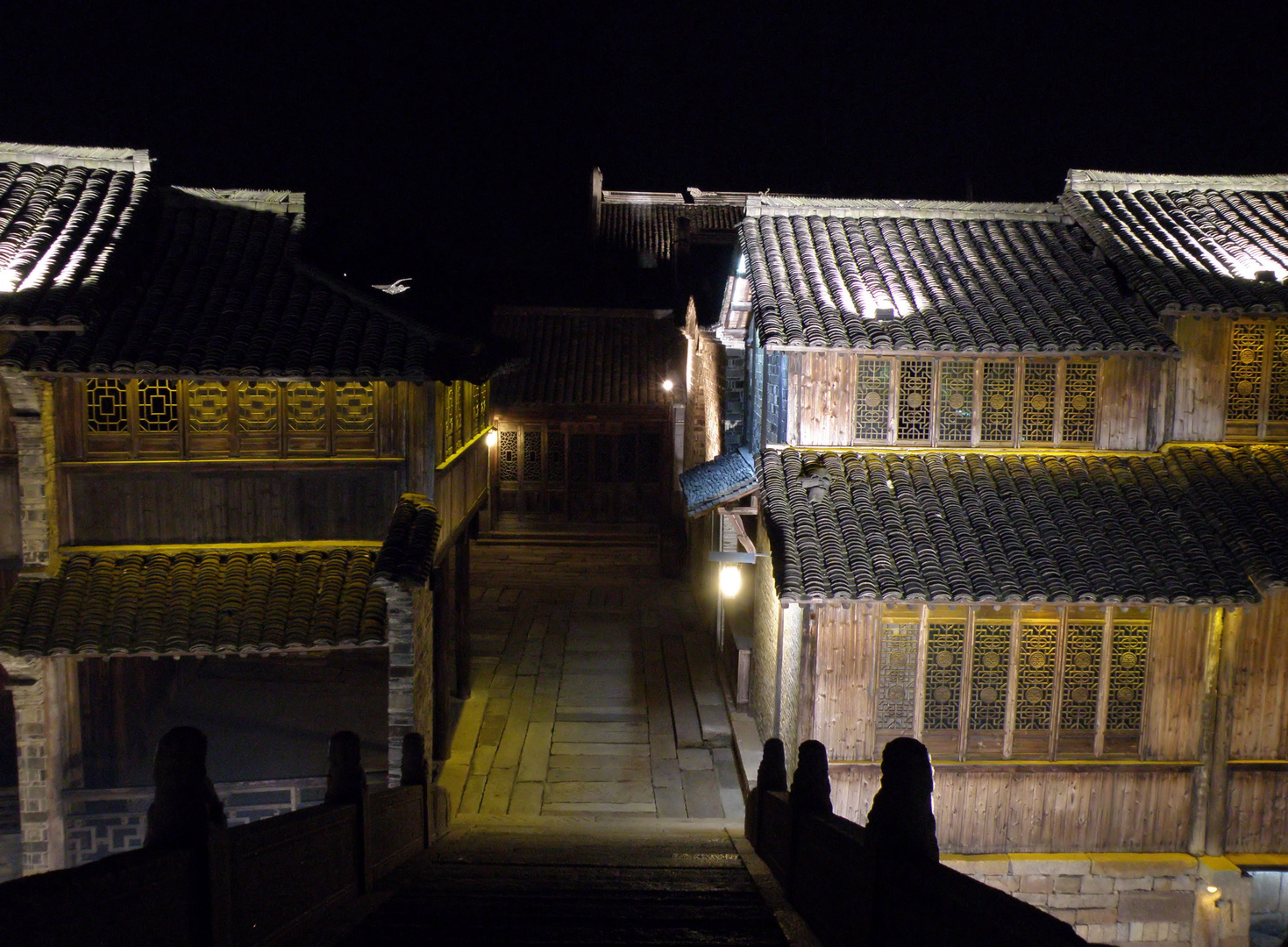 Wuzhen - Xizha Scenic Zone, Blick von Dingsheng Bridge