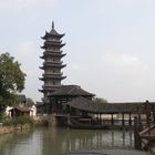 Wuzhen - Xizha Scenic Zone, White Lotus Tower und Ruyi Bridge