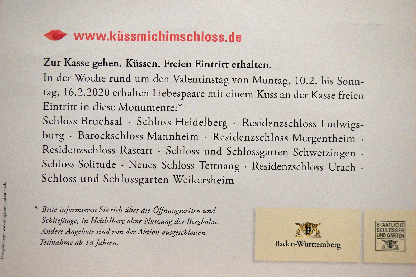 WWW.KÜSSMICHIMSCHLOSS-Valentinstag 16.02.2020 ;-))