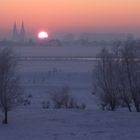 Xanten, Dom, Abendlicht, Winter!