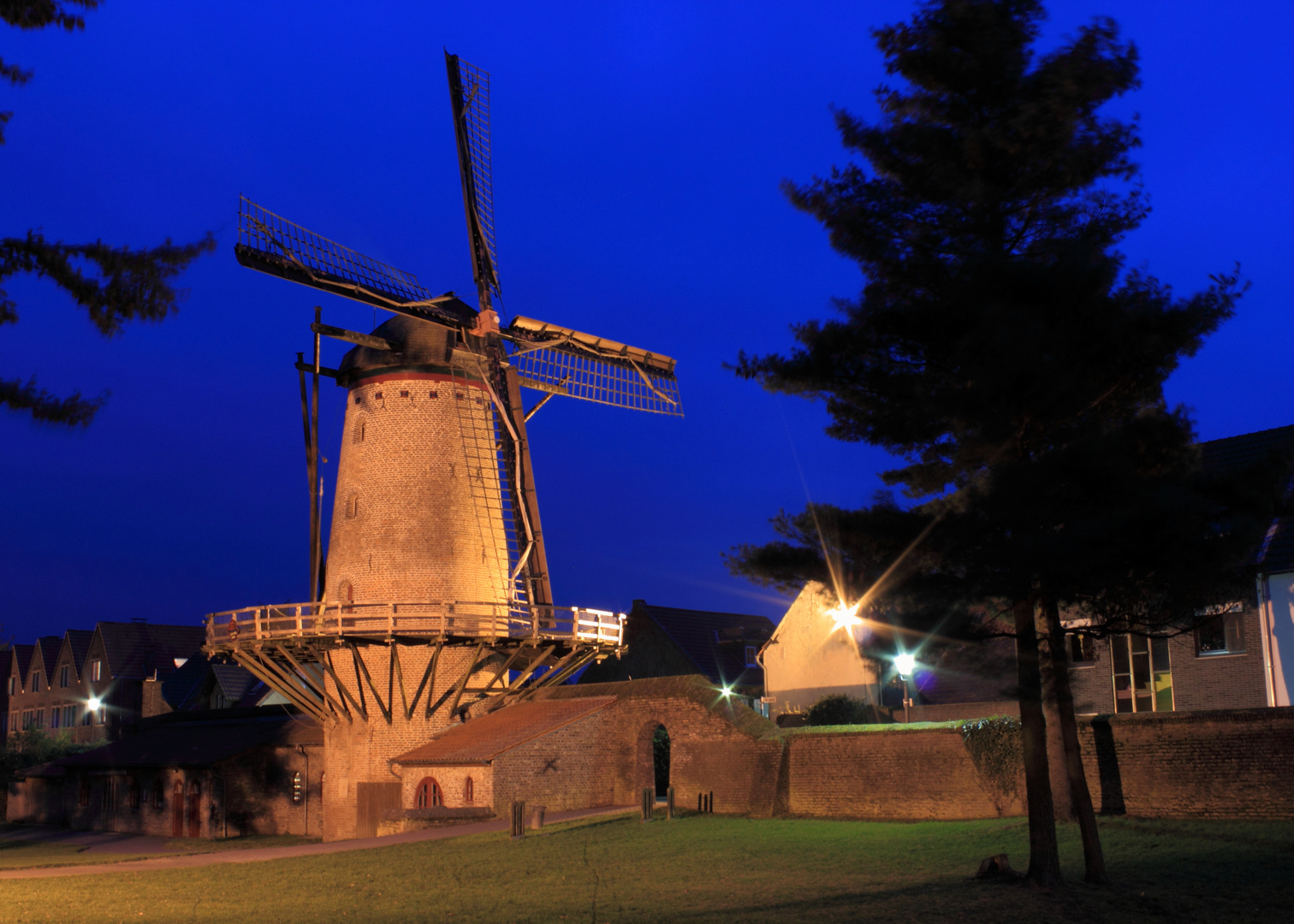 Moinho De Vento Kriemhildemuhle, Cidade Xanten, Alemanha Foto de