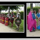 Xanten - Römerfest 2014 - Aufstellung für den Festzug - Damenbegleitung der Römer