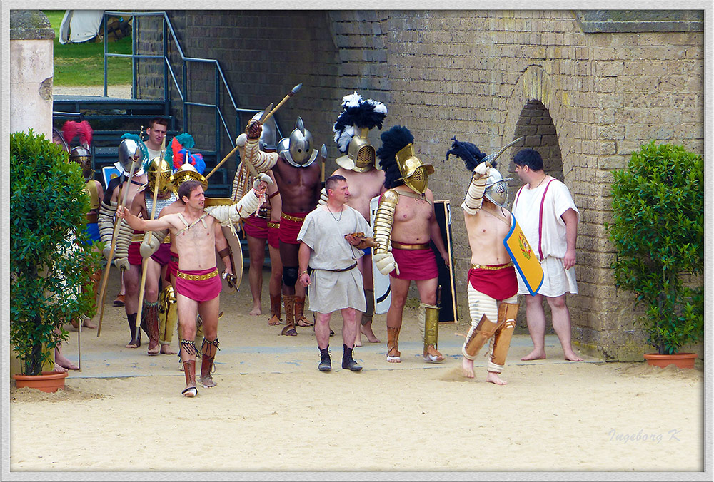 Xanten - Römerfest 2014 - Einmarsch der Gladiatoren in die Arena