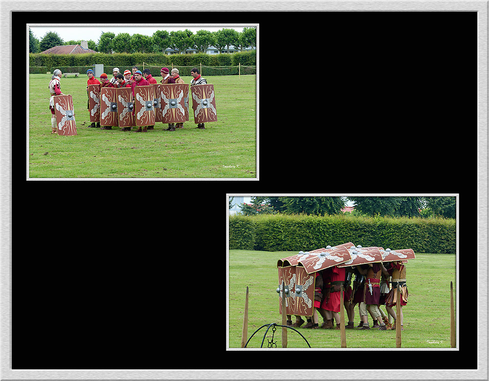 Xanten - Römerfest 2014 - Probeaufstellung vor einer Kampfszene