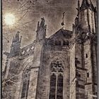 Xantener Dom mit Mond und Texture