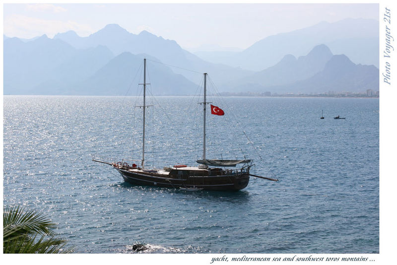 Yacht, Mediteranean Sea and Toros Mountains...