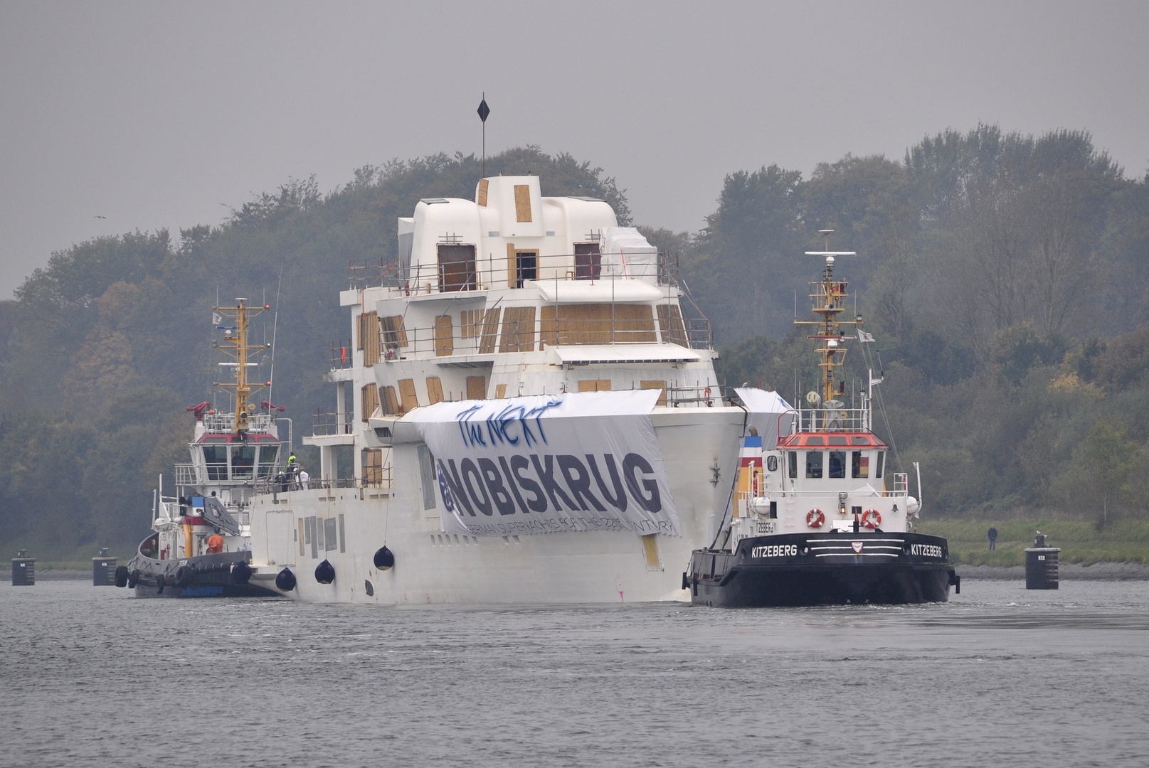 Yachtcargo auf dem Weg zu Nobiskrug