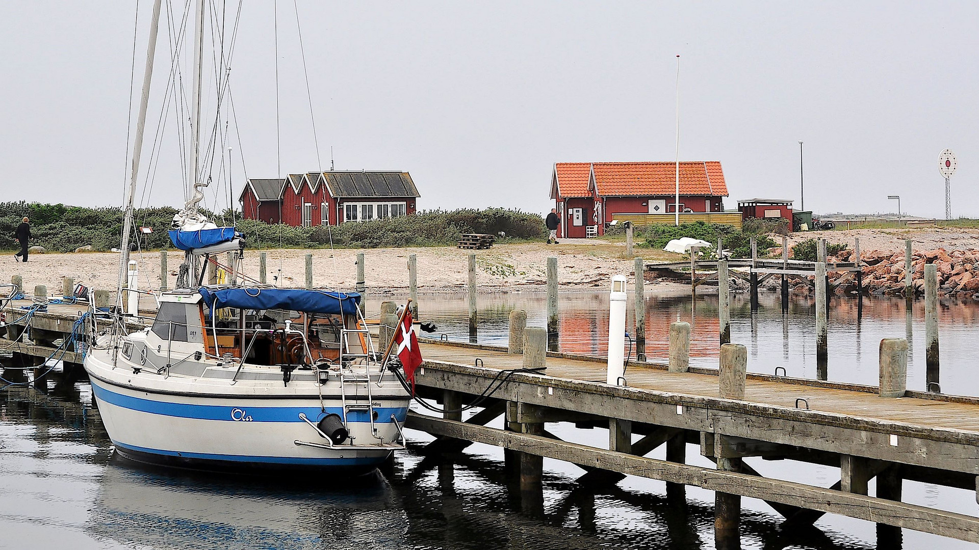 Yachthafen der kleinen Insel Lyø