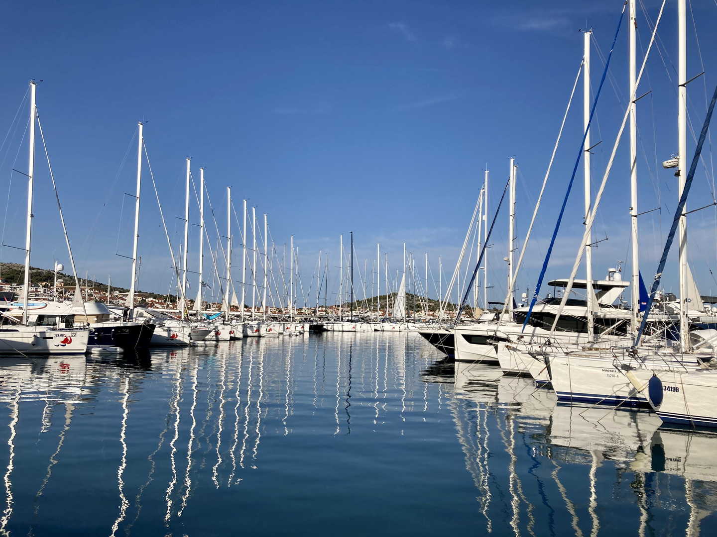 Yachts in Marina Hramina, Murter, Croatia