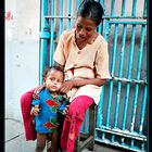 YANGOON: MOTHER AND SON....