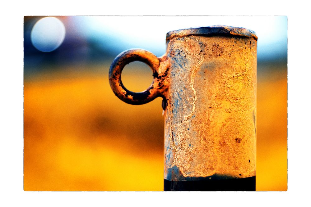 yellow bollard