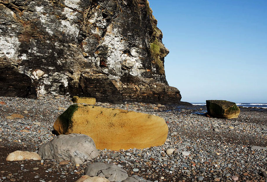 Yellow boulder