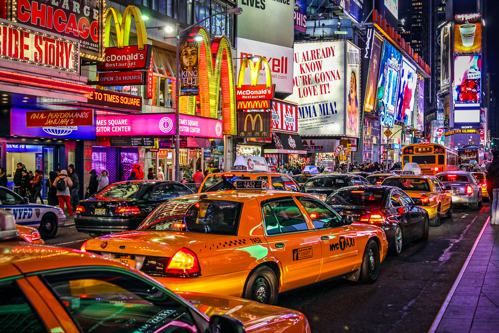 Yellow Cab am Times Square