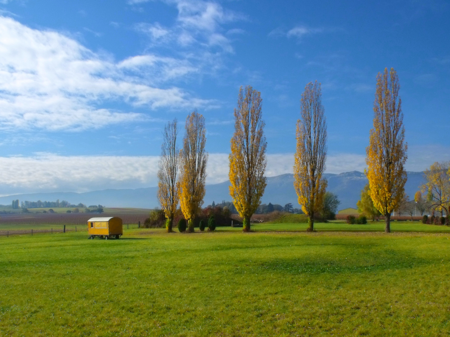 yellow caravan