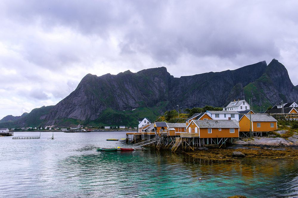 yellow houses