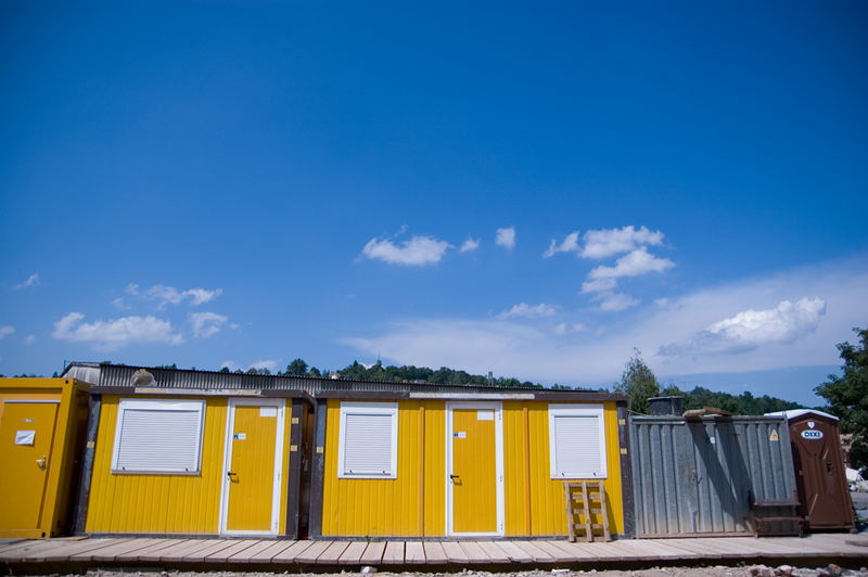 yellow houses