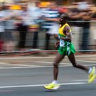 Yellow running shoes