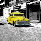Yellow Taxi down Town Vancouver