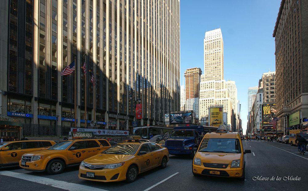 ...Yellow taxis...