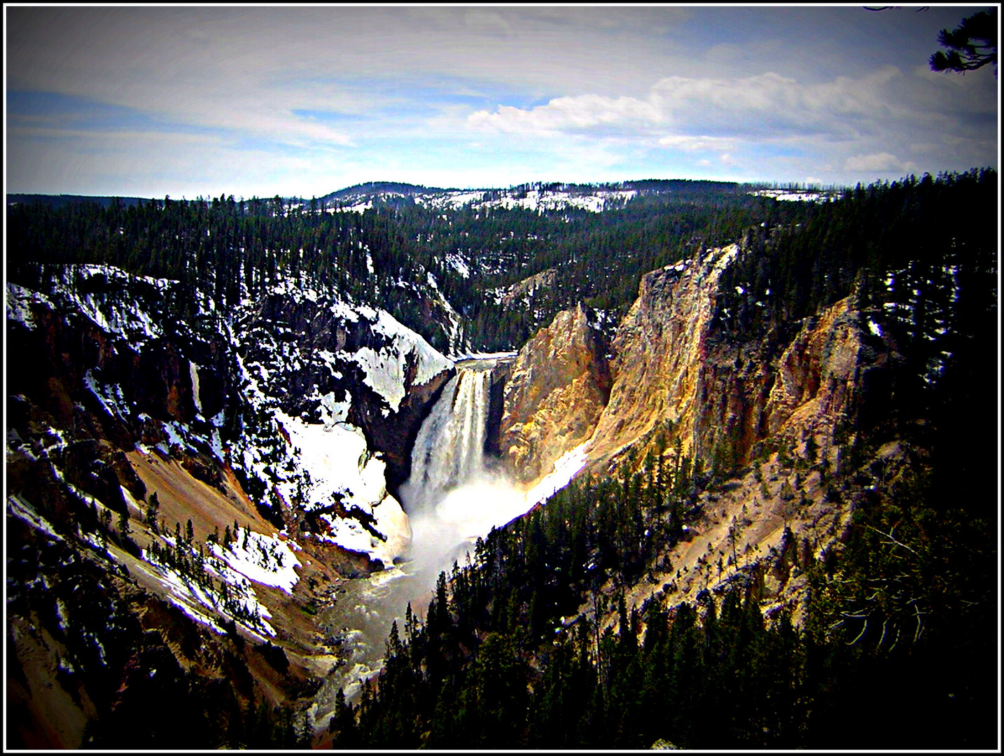 Yellowstone-Nationalpark - Lower Falls - USA Wyoming