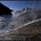 Yellowstone NP Ablauf der Grand Prismatic Spring