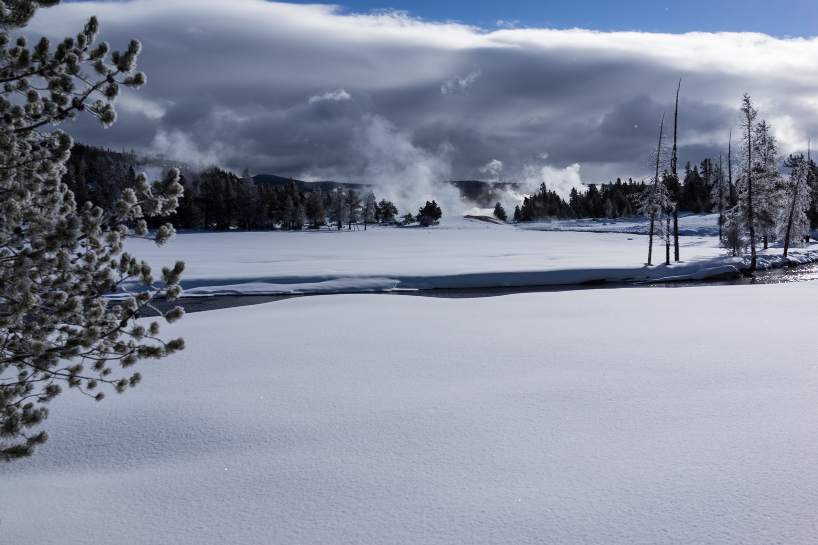 Yellowstone Park, Schnee, Schnee