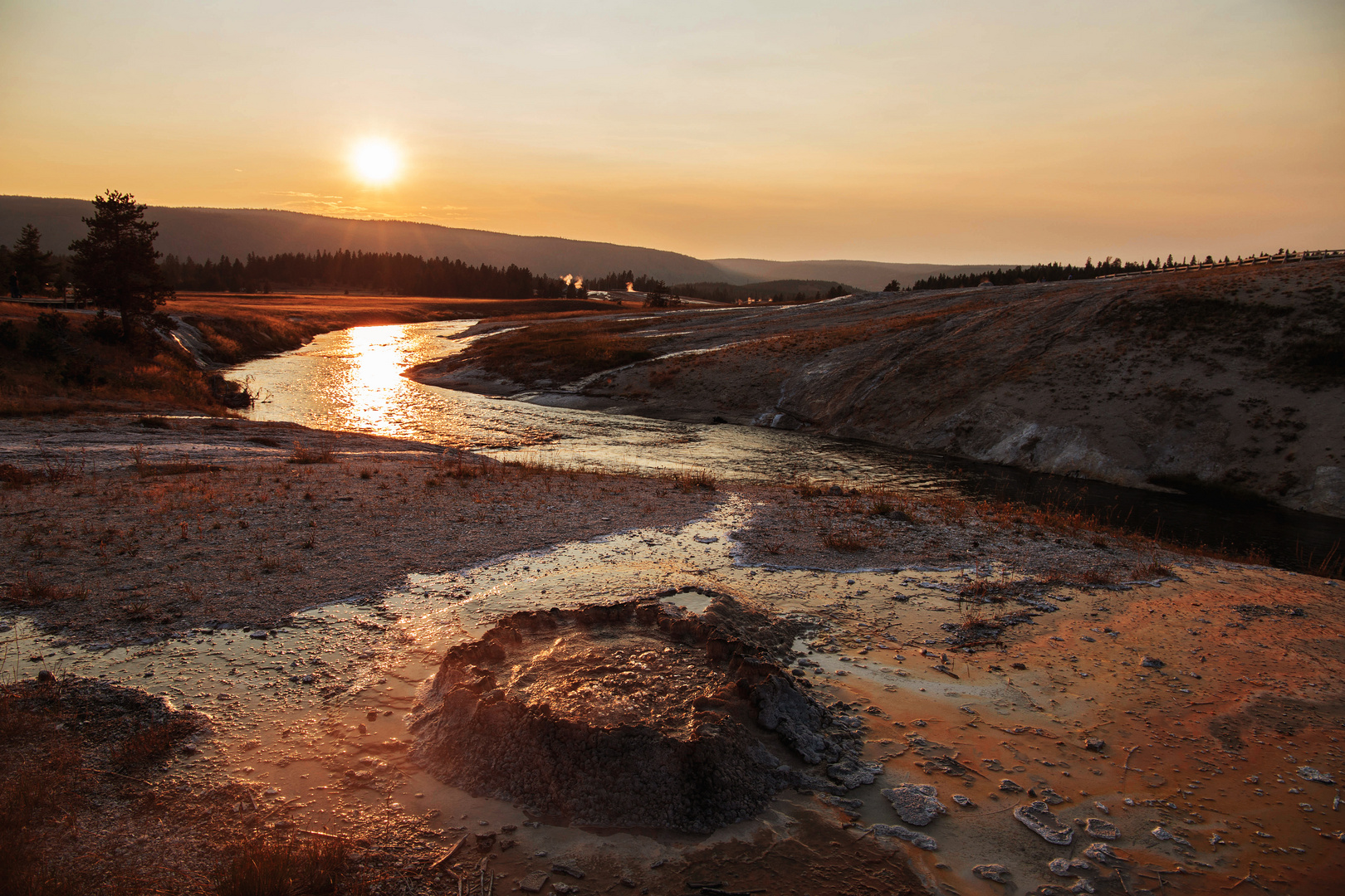 Yellowstone sunset